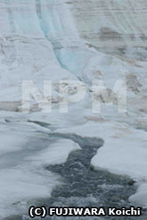 南極に出現した滝