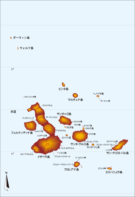 ガラパゴス諸島地図