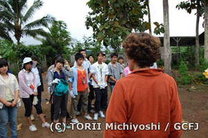 植林前のブリーフィング風景